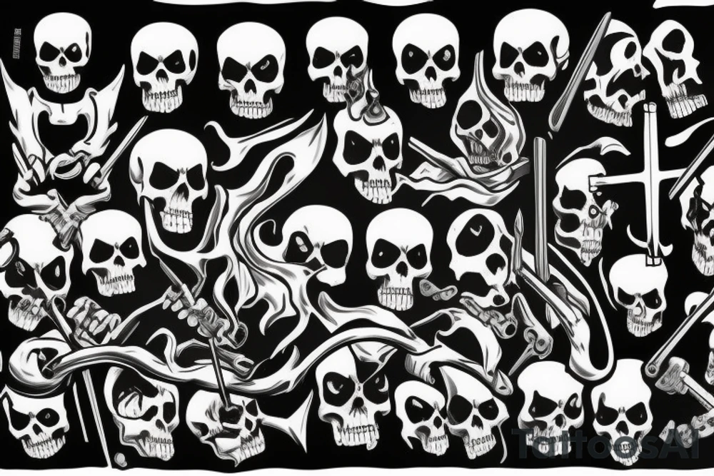 Grim reaper at the grave tattoo idea