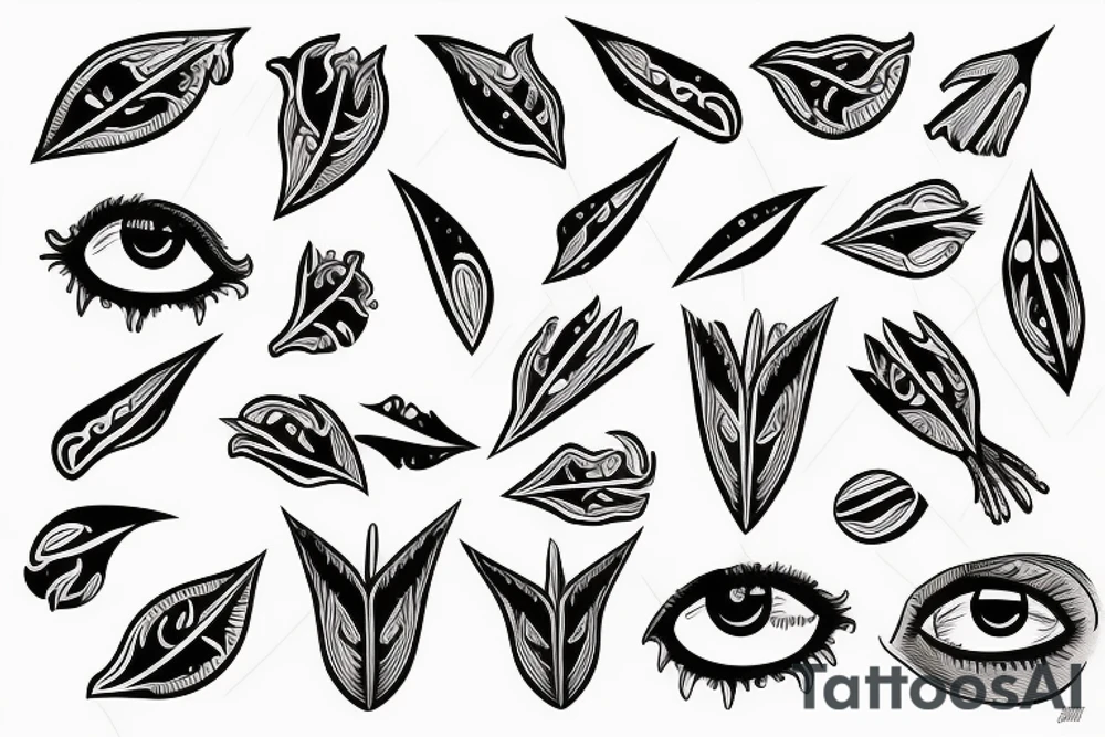 Thorn under crying eye tattoo idea