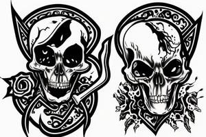 Grim reaper at the grave tattoo idea