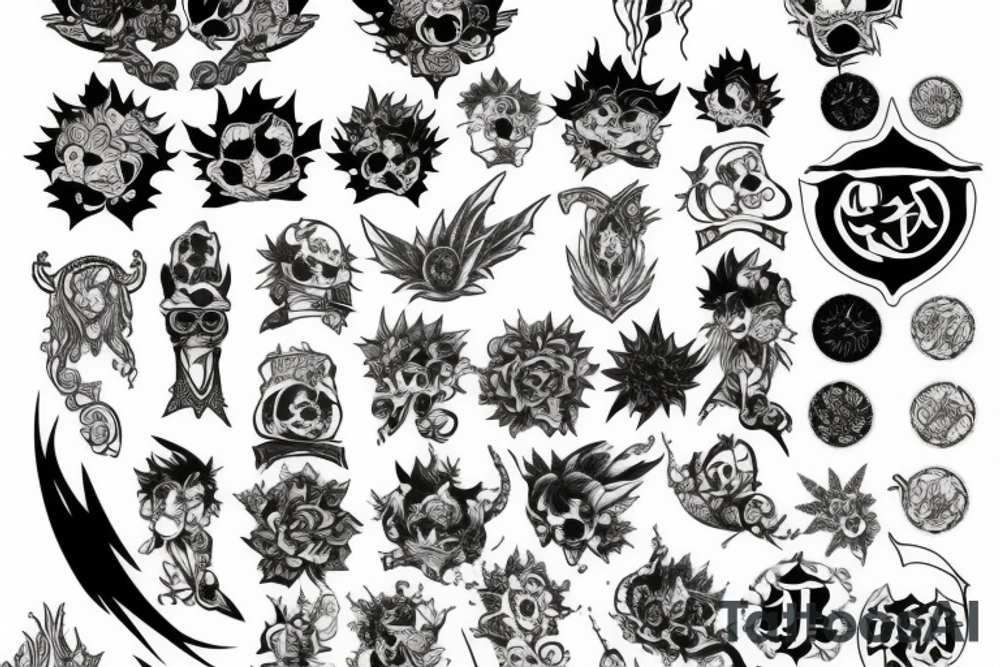 Black clover tattoo idea