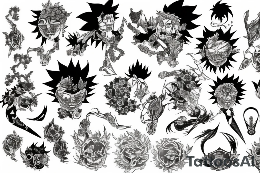 Black clover tattoo idea