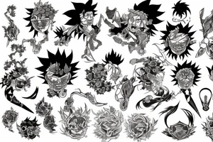 Black clover tattoo idea