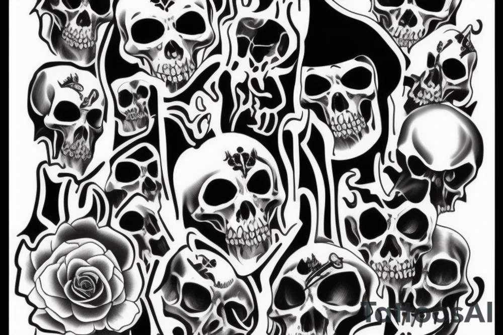Grim reaper at the grave tattoo idea