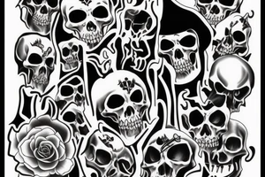 Grim reaper at the grave tattoo idea