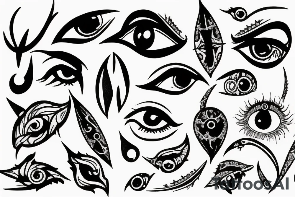 Crying eye WITH thorn tattoo idea