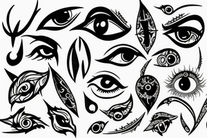 Crying eye WITH thorn tattoo idea