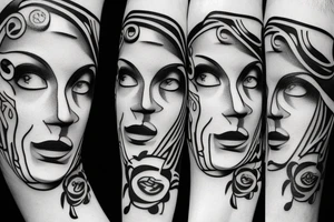old greek face tattoo idea