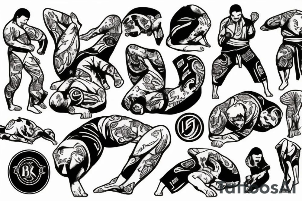 Brazylijskie jiu-jitsu tattoo idea