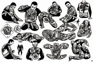 Brazylijskie jiu-jitsu tattoo idea