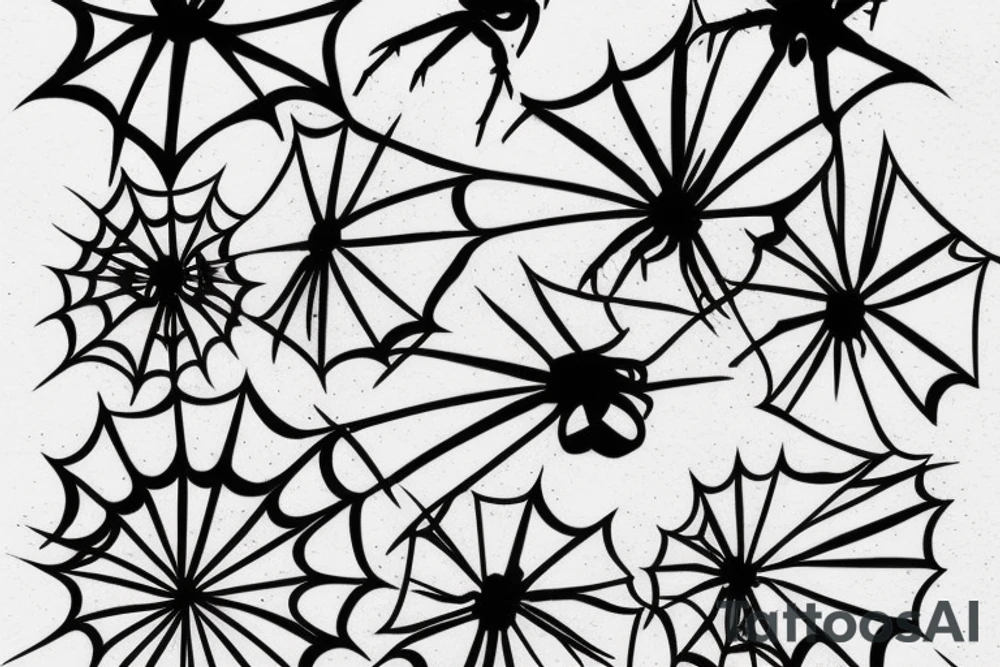 Spiders Web on knee tattoo idea