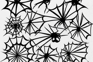 Spiders Web on knee tattoo idea