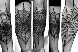 Spiders Web on knee tattoo idea