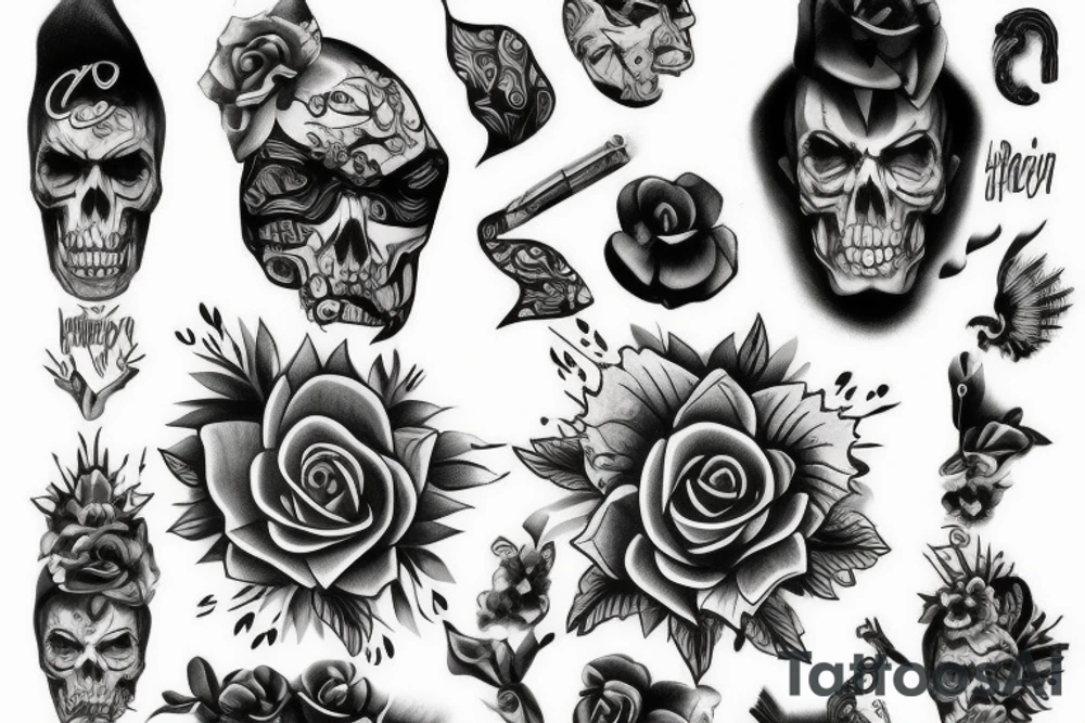 Czaszka Wiking tattoo idea