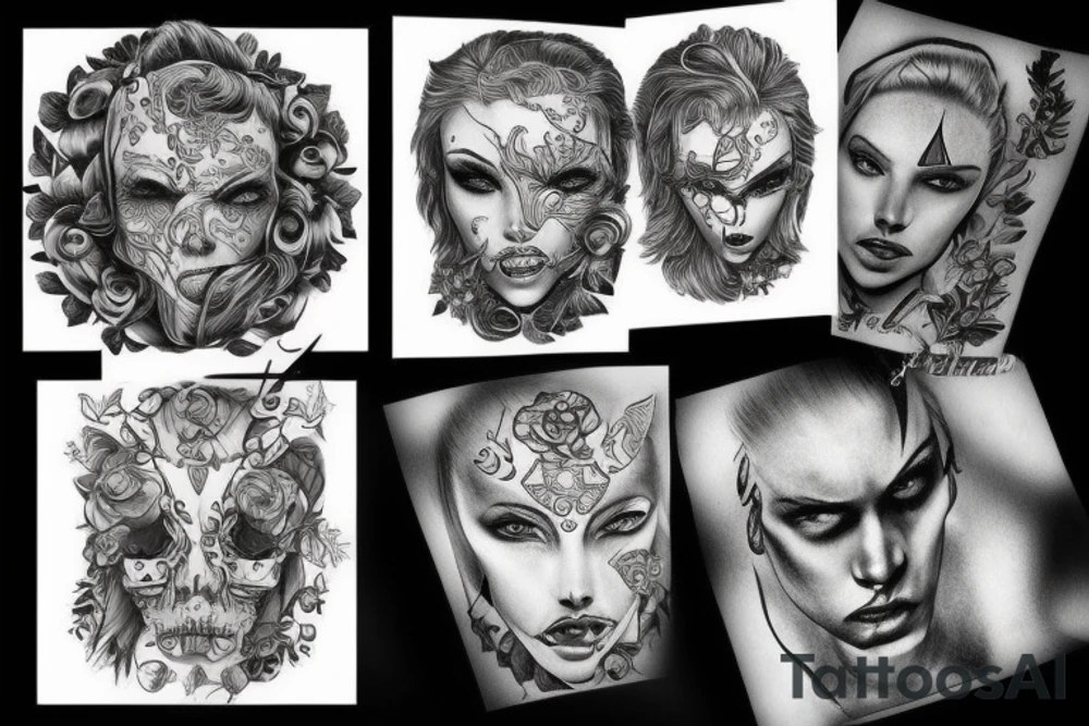 Czaszka Wiking tattoo idea