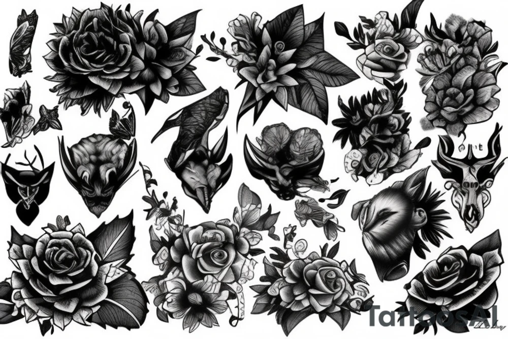 Wilk w lesje tattoo idea