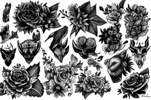 Wilk w lesje tattoo idea