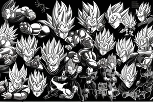 Vegeta, power, time, dragon ball, mental, focus tattoo idea