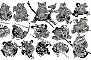 samurai frog tattoo idea
