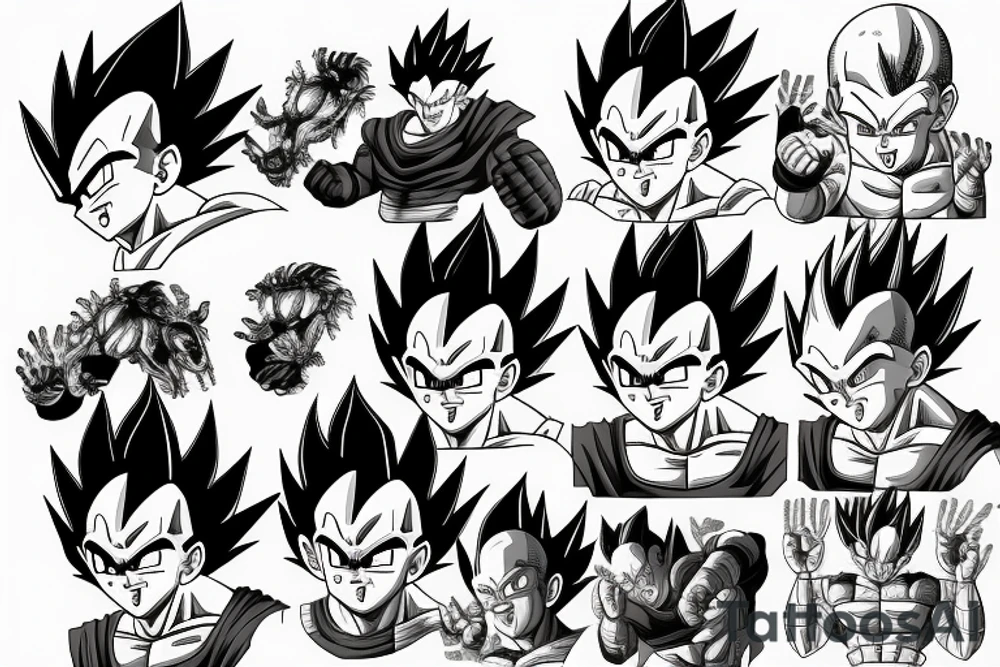 Vegeta, power, time, dragon ball, mental, focus tattoo idea Vegeta, power, time, dragon ball, mental, focus tattoo idea