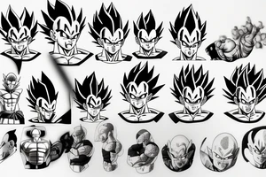 Vegeta, power, time, dragon ball, mental, focus tattoo idea