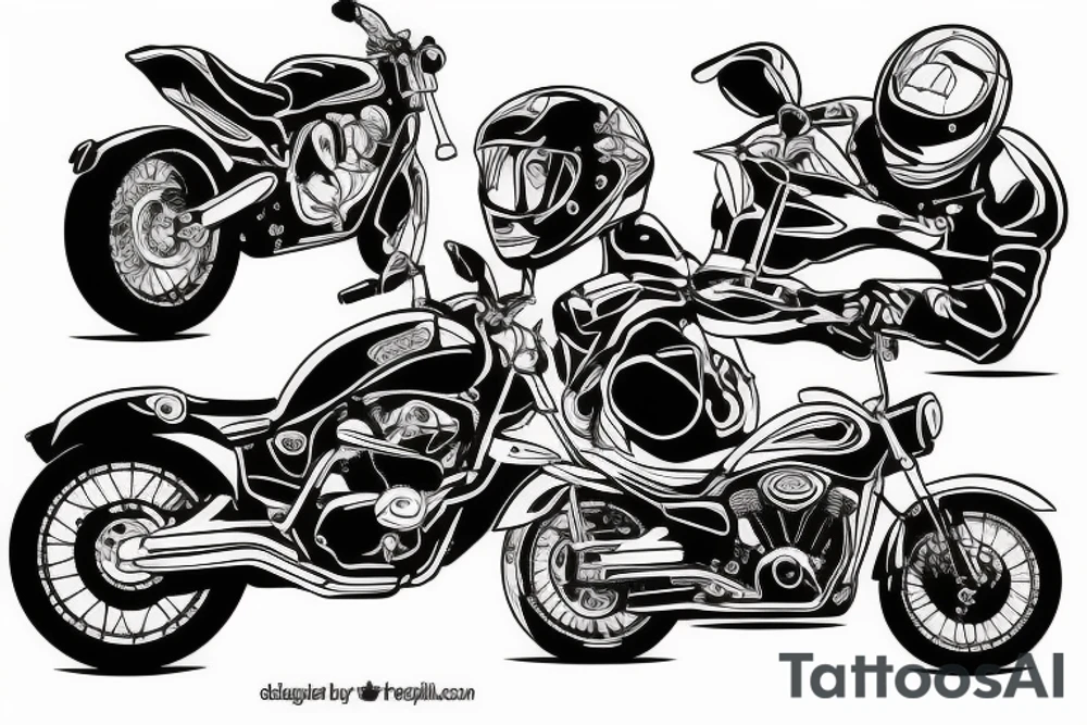 Motorcyclist tattoo idea
