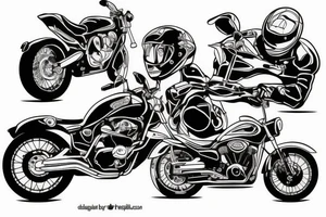 Motorcyclist tattoo idea