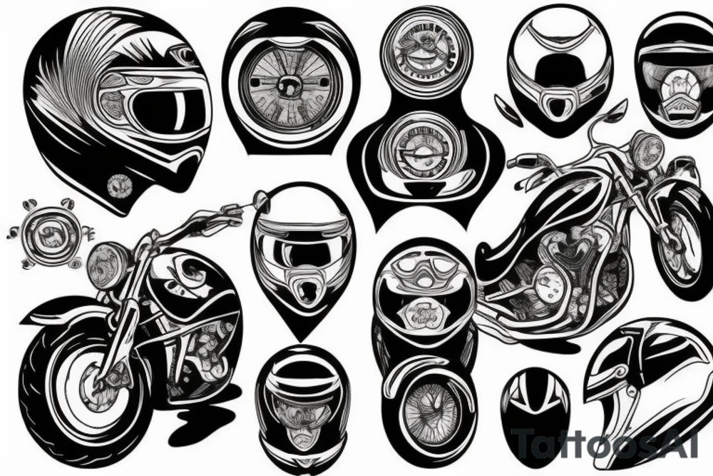 Motorcyclist tattoo idea