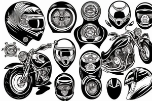 Motorcyclist tattoo idea