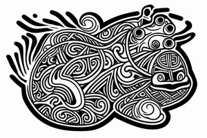 samurai frog tattoo idea