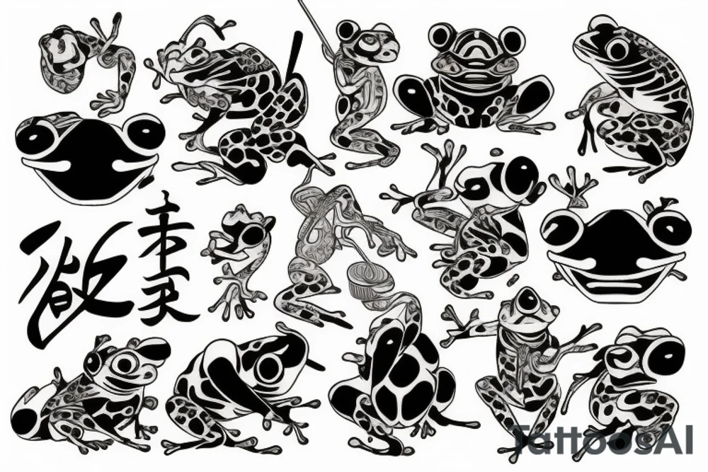 samurai frog tattoo idea