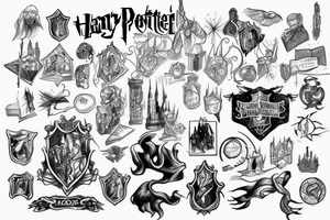 Sketch Harry potter tattoo idea