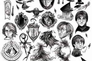 Sketch Harry potter tattoo idea