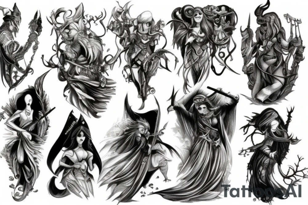 Fantasy character tattoo idea