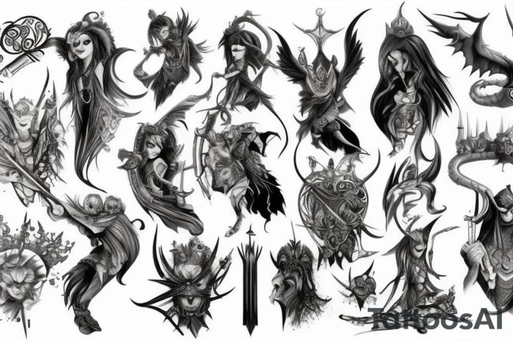 Fantasy character tattoo idea