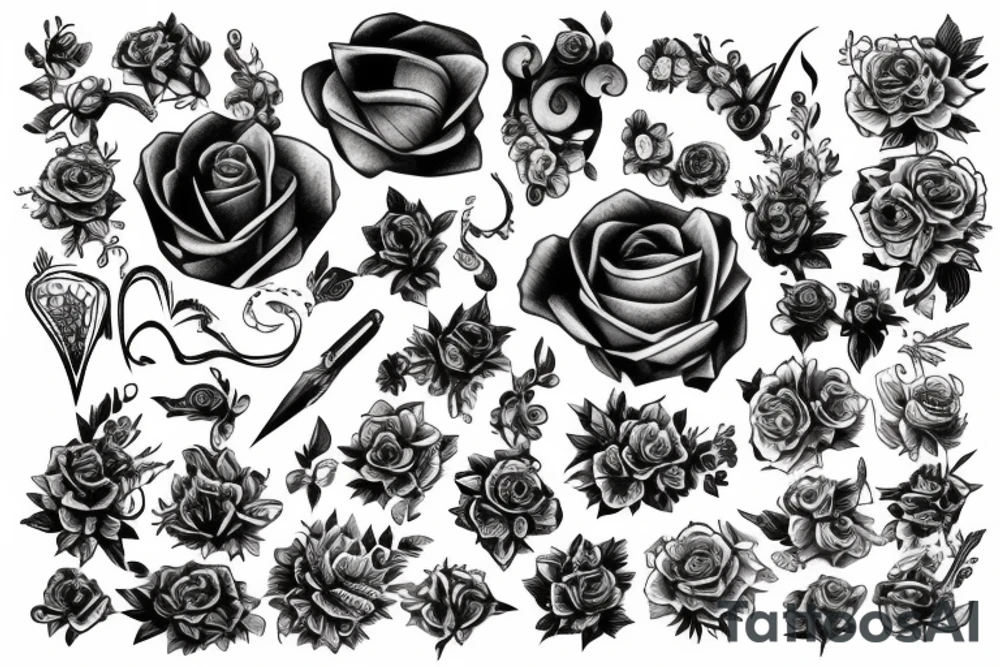 Sketch full arm tattoo idea
