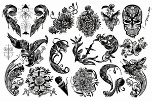 Zakkonica z rozszarpaną twarzą z odwróconym krzyżem na czole tattoo idea