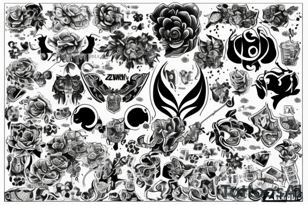 Zakonnica z rozszarpaną twarzą z odwróconym krzyżem na czole tattoo idea