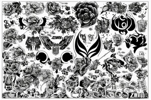 Zakonnica z rozszarpaną twarzą z odwróconym krzyżem na czole tattoo idea