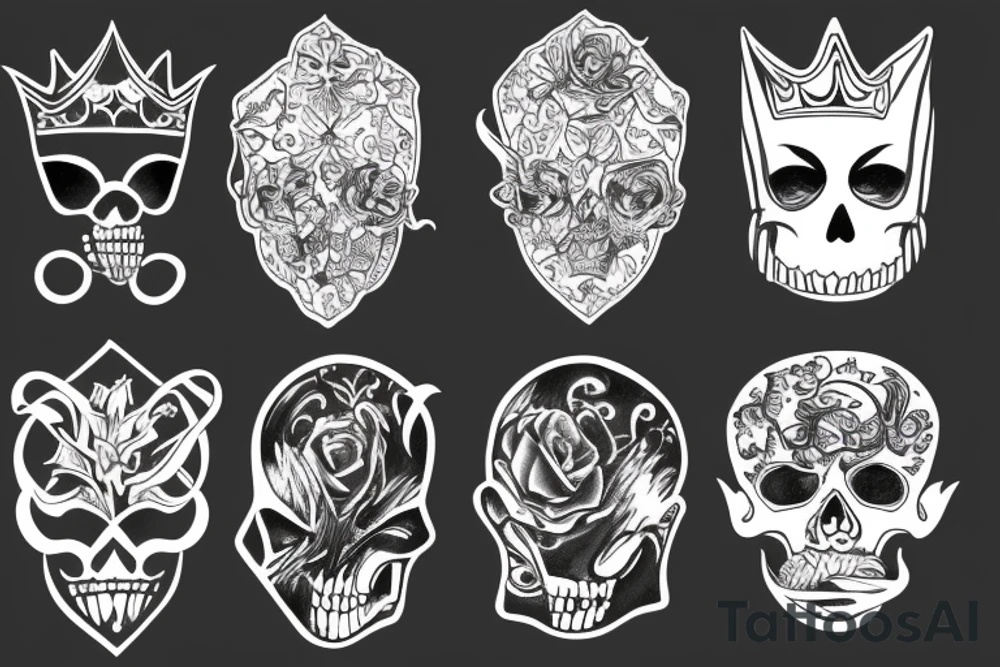 black king tattoo idea