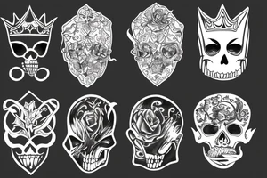 black king tattoo idea