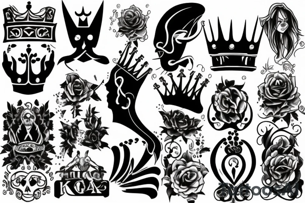 black king tattoo idea