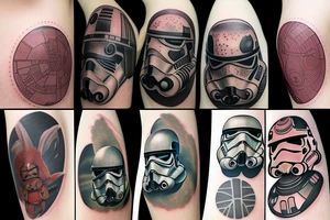Star wars planet and starship tattoo idea