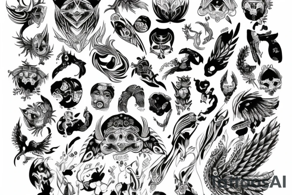 Kwiatki z łodygami tattoo idea