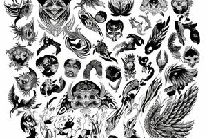Kwiatki z łodygami tattoo idea