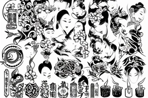 japenese stock candles tattoo idea
