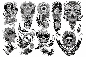 Kwiatki z łodygami tattoo idea