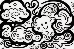 One Cloud with light, going from this cloud tattoo idea