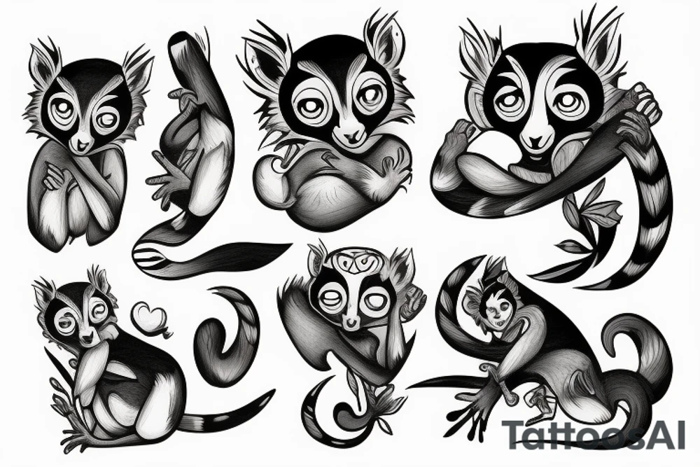 lemur tattoo idea