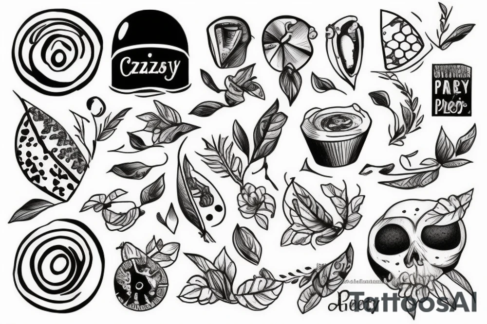 Czarny pies tattoo idea