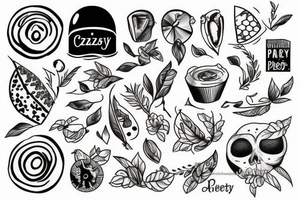 Czarny pies tattoo idea